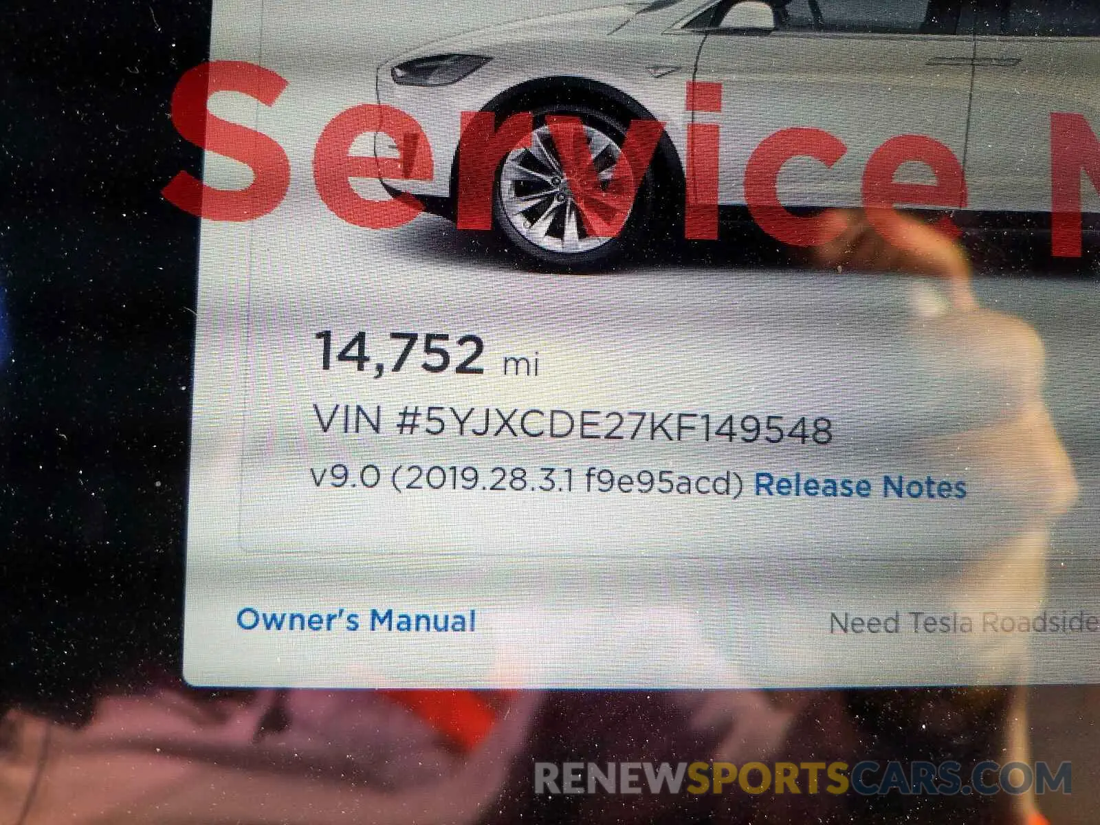8 Фотография поврежденного автомобиля 5YJXCDE27KF149548 TESLA MODEL X 2019