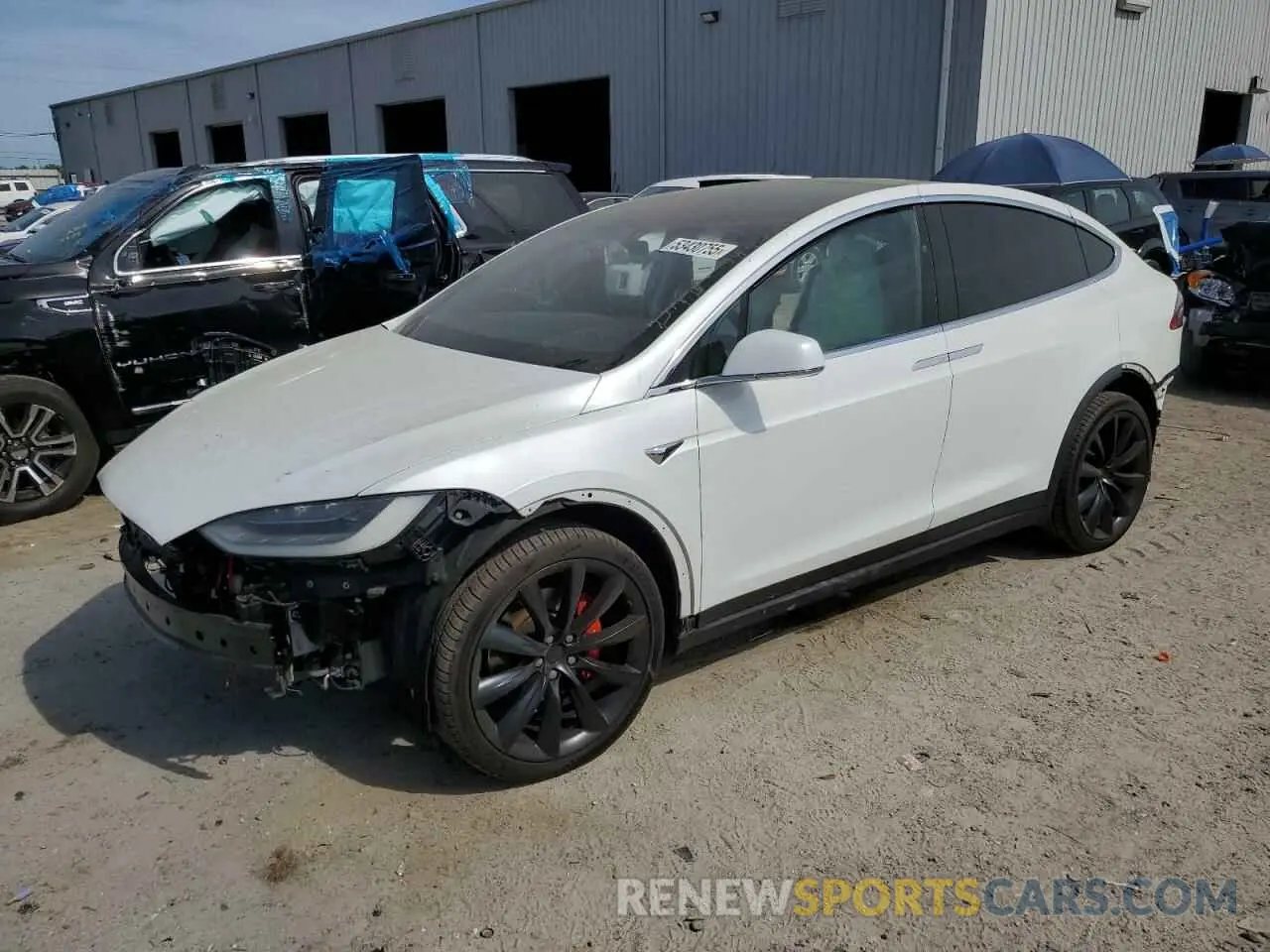 1 Photograph of a damaged car 5YJXCDE40KF189634 TESLA MODEL X 2019