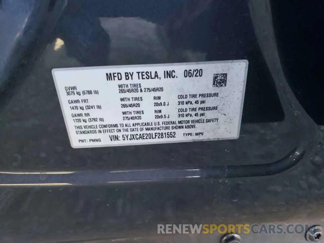 13 Photograph of a damaged car 5YJXCAE20LF281552 TESLA MODEL X 2020