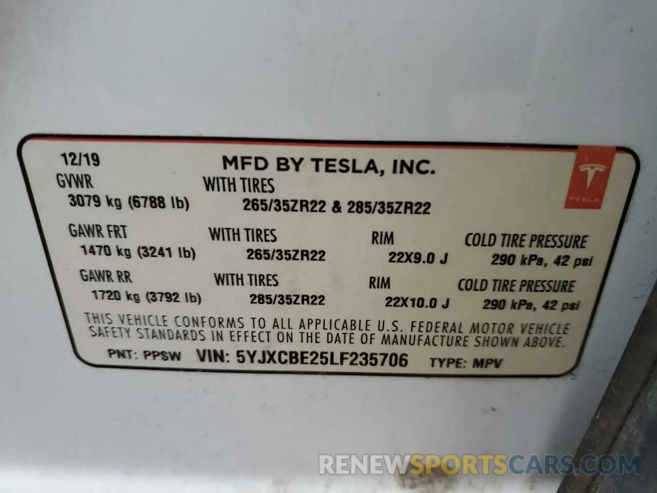 16 Photograph of a damaged car 5YJXCBE25LF235706 TESLA MODEL X 2020