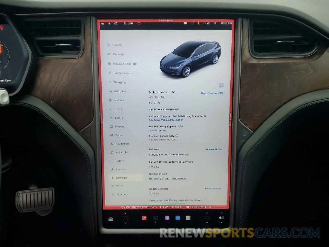 9 Photograph of a damaged car 5YJXCBE25LF305575 TESLA MODEL X 2020