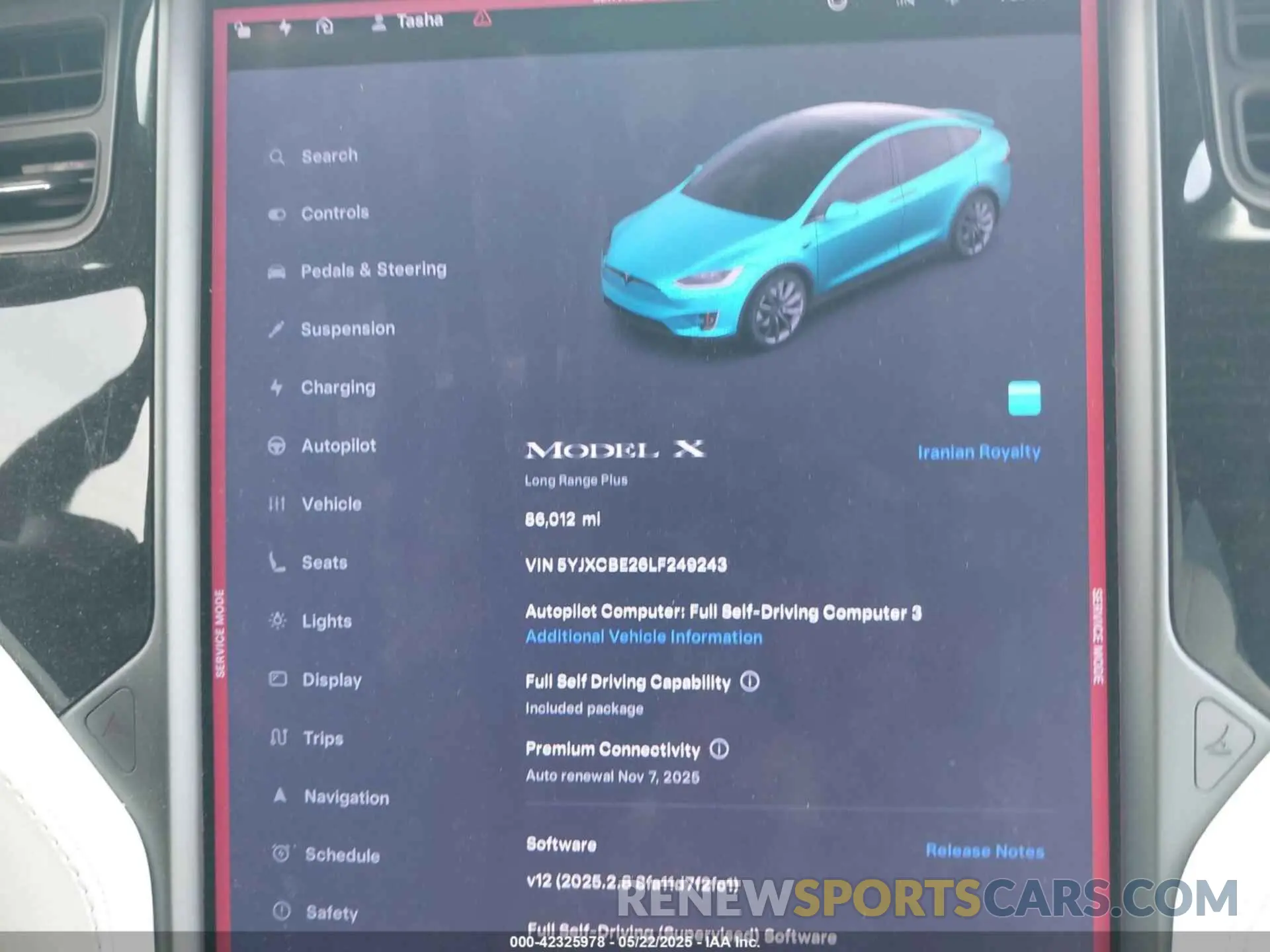 7 Фотография поврежденного автомобиля 5YJXCBE26LF249243 TESLA MODEL X 2020