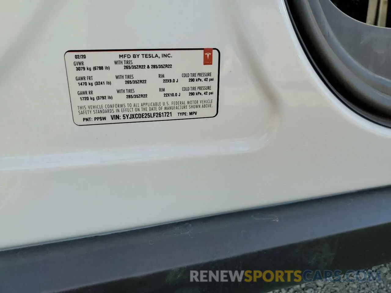 12 Photograph of a damaged car 5YJXCDE25LF261721 TESLA MODEL X 2020