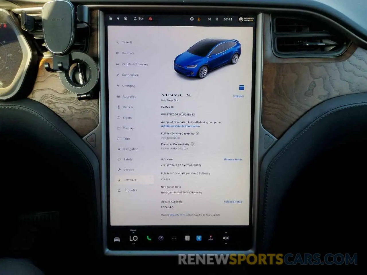 9 Фотография поврежденного автомобиля 5YJXCDE2XLF248382 TESLA MODEL X 2020