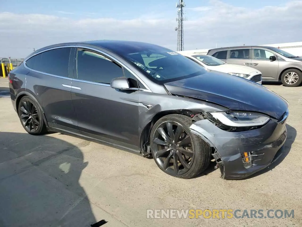 4 Фотография поврежденного автомобиля 5YJXCDE2XLF280099 TESLA MODEL X 2020