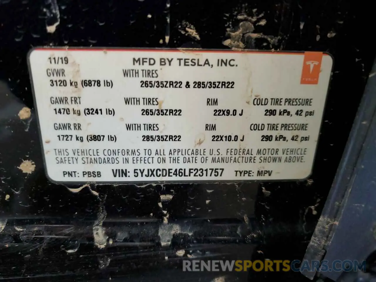 14 Photograph of a damaged car 5YJXCDE46LF231757 TESLA MODEL X 2020