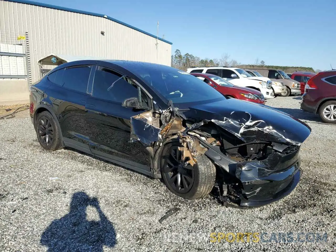 4 Фотография поврежденного автомобиля 7SAXCBE54NF327096 TESLA MODEL X 2022