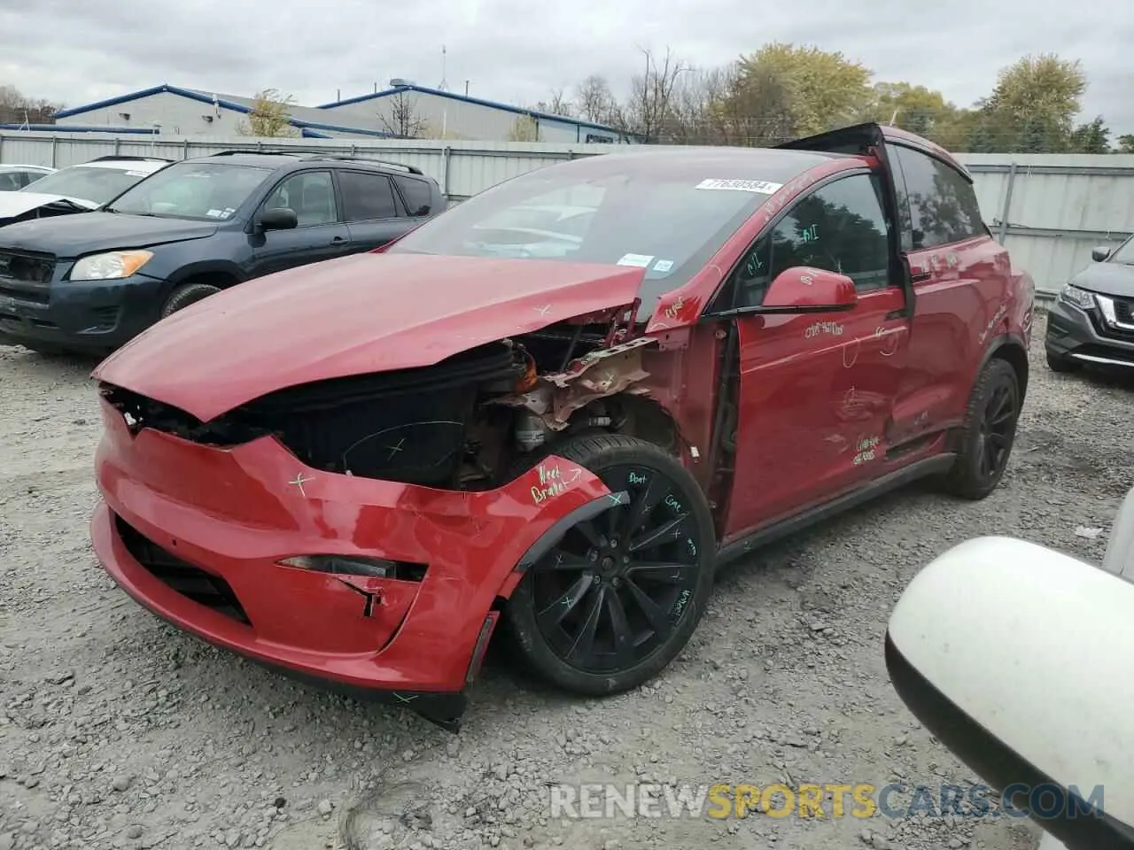 1 Photograph of a damaged car 7SAXCBE55NF354825 TESLA MODEL X 2022