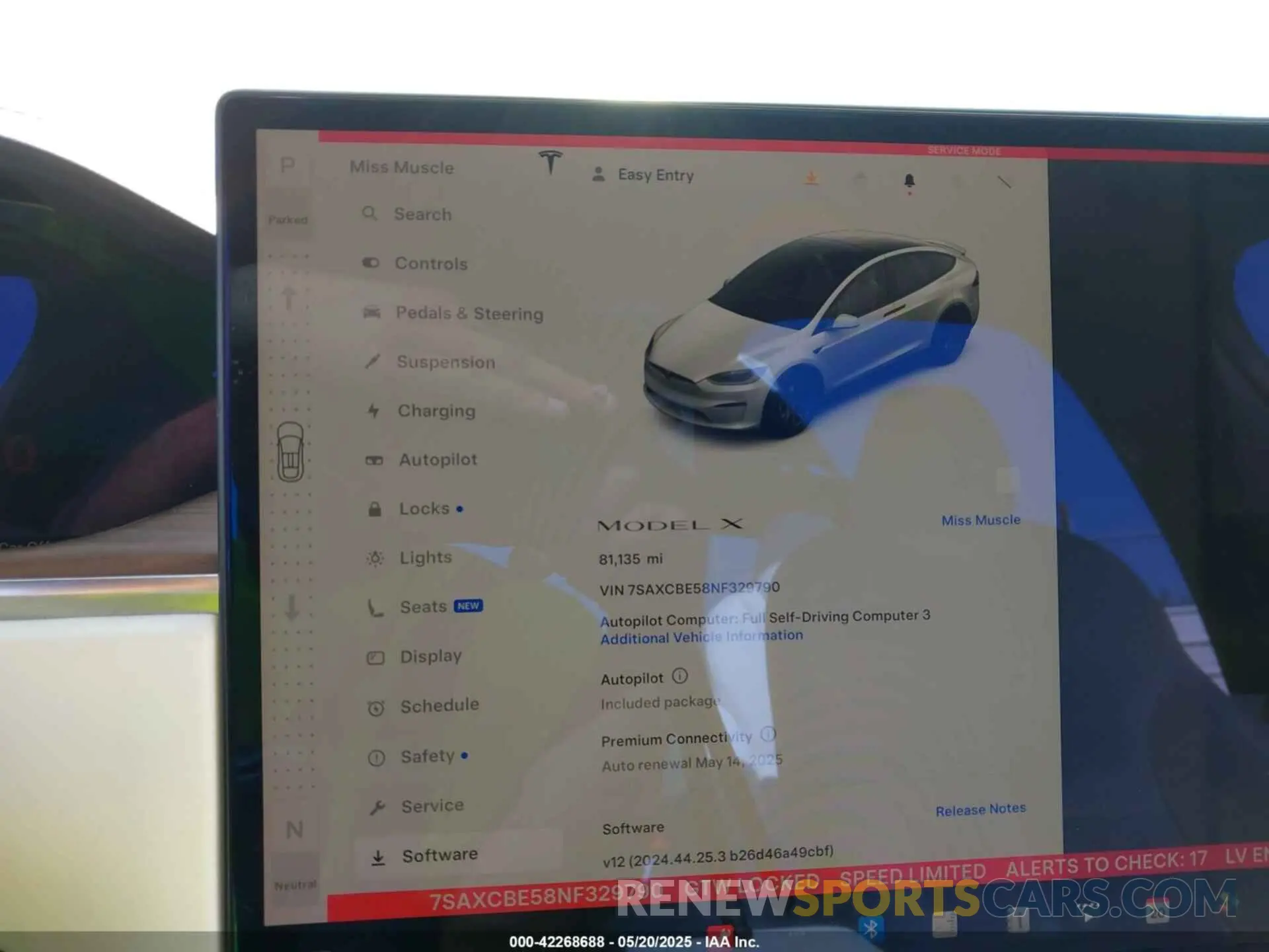 7 Photograph of a damaged car 7SAXCBE58NF329790 TESLA MODEL X 2022