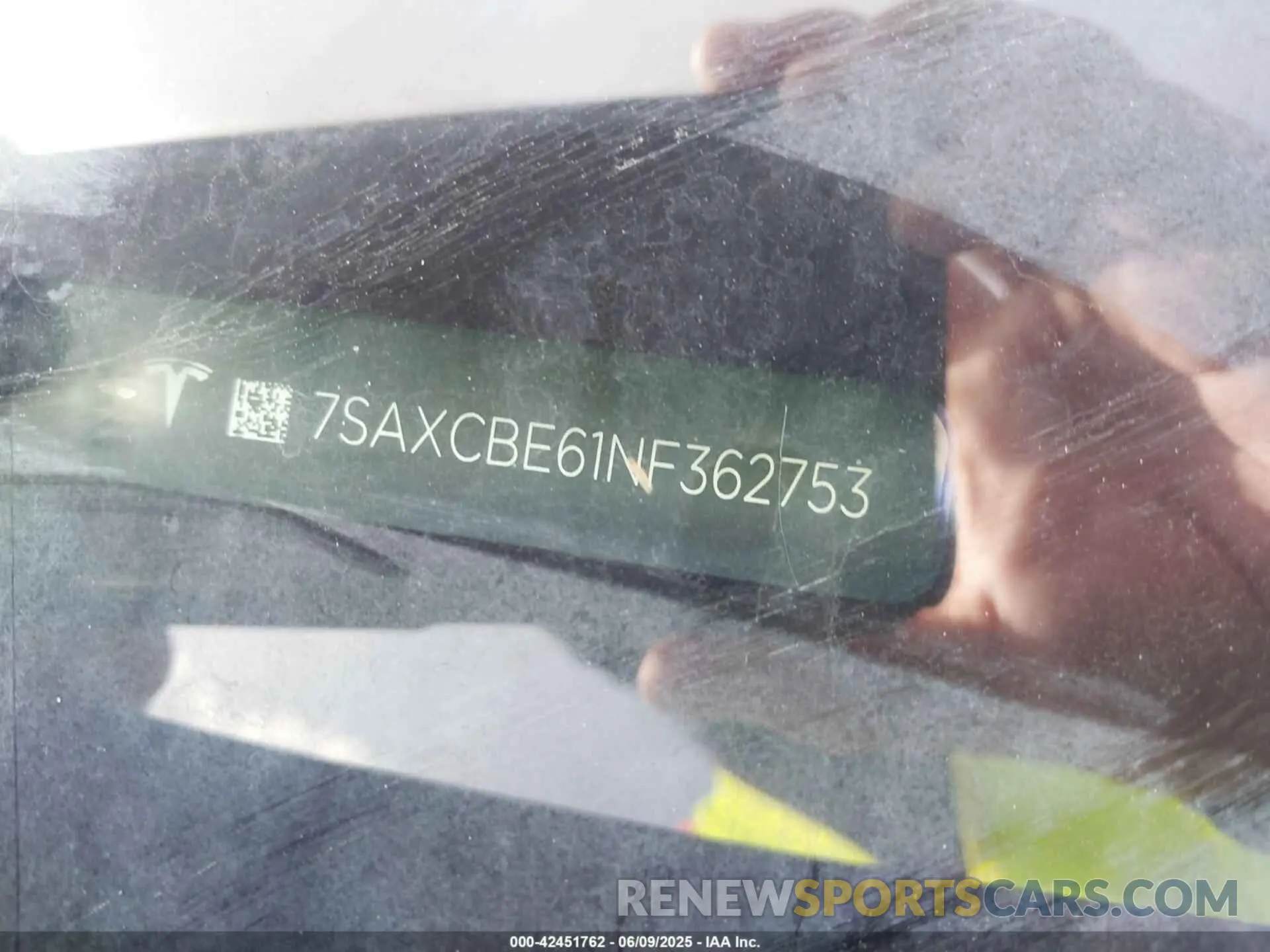 9 Фотография поврежденного автомобиля 7SAXCBE61NF362753 TESLA MODEL X 2022