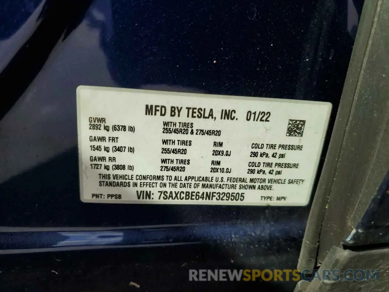 13 Фотография поврежденного автомобиля 7SAXCBE64NF329505 TESLA MODEL X 2022
