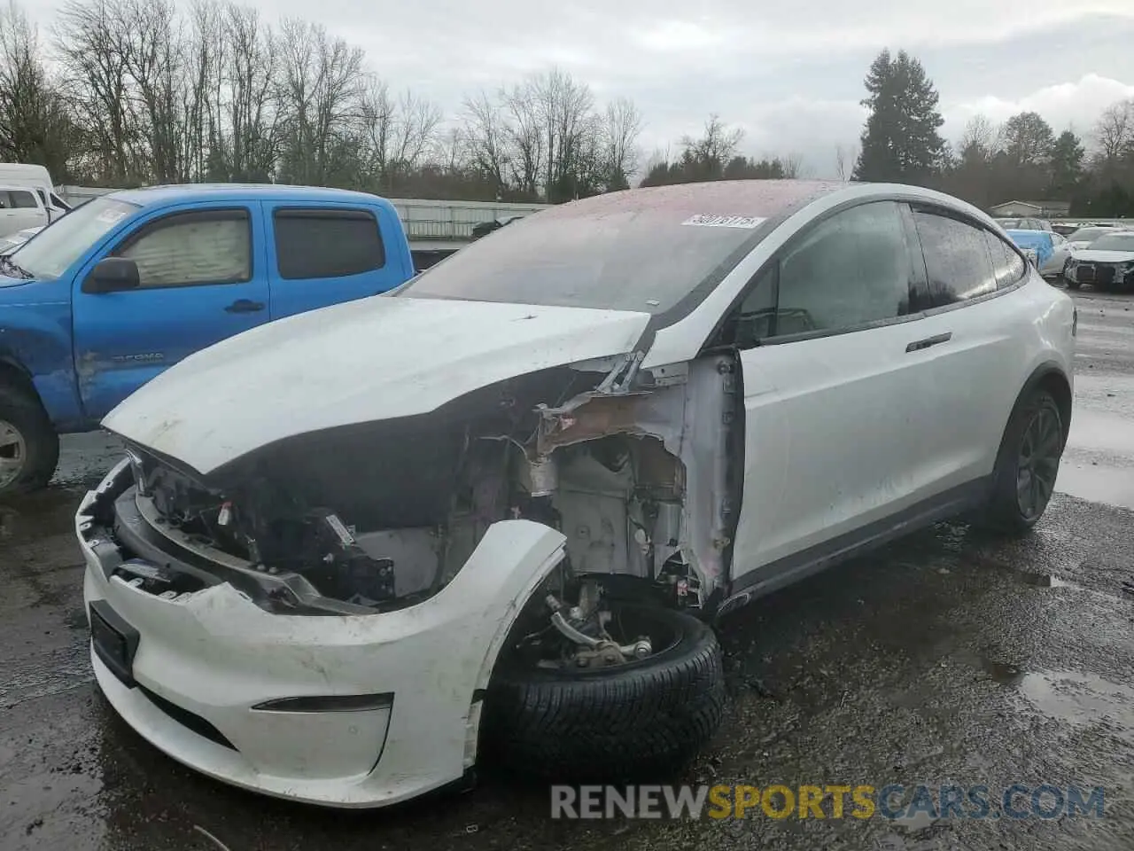 1 Photograph of a damaged car 7SAXCBE64NF349365 TESLA MODEL X 2022