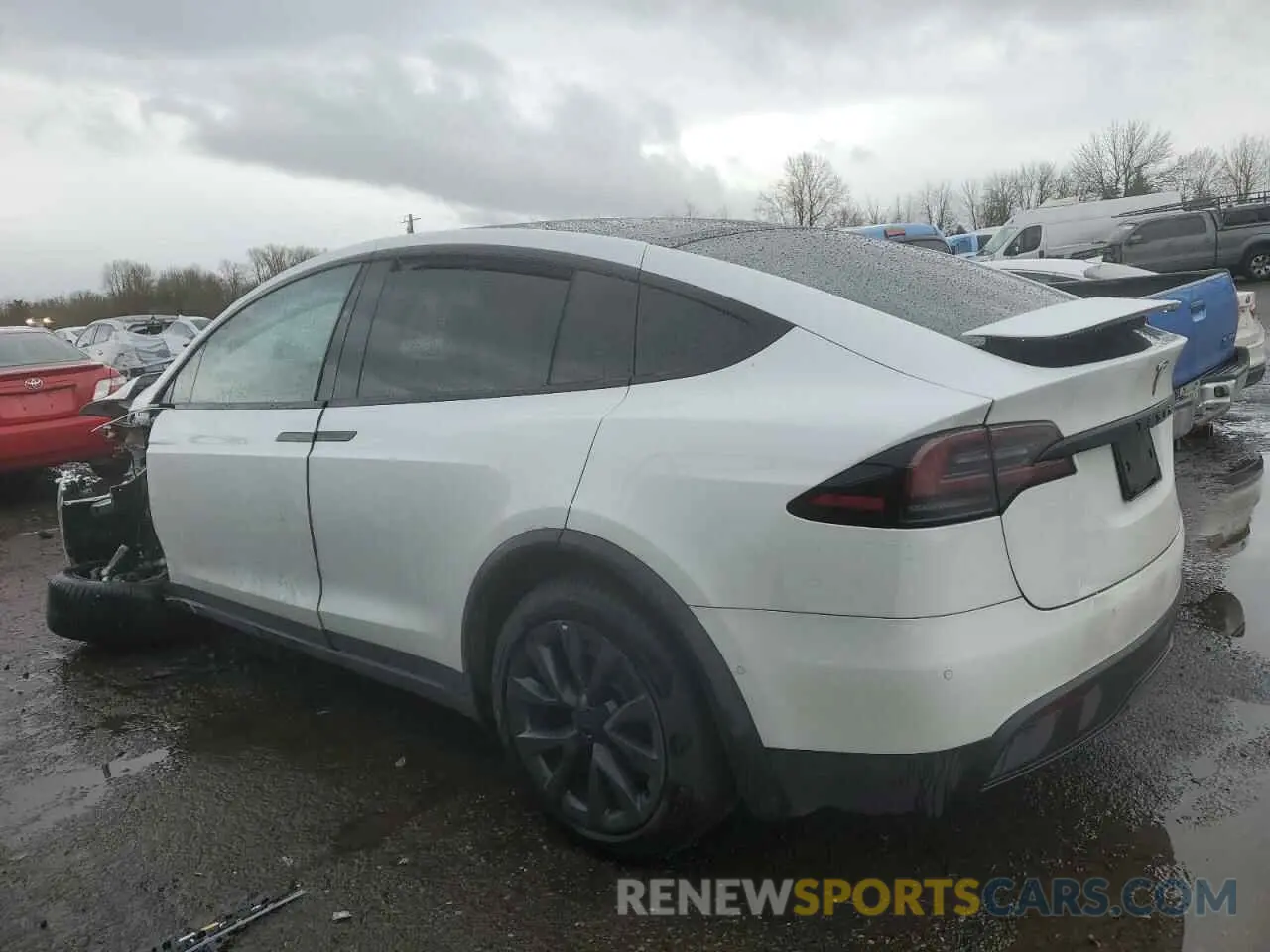 2 Photograph of a damaged car 7SAXCBE64NF349365 TESLA MODEL X 2022