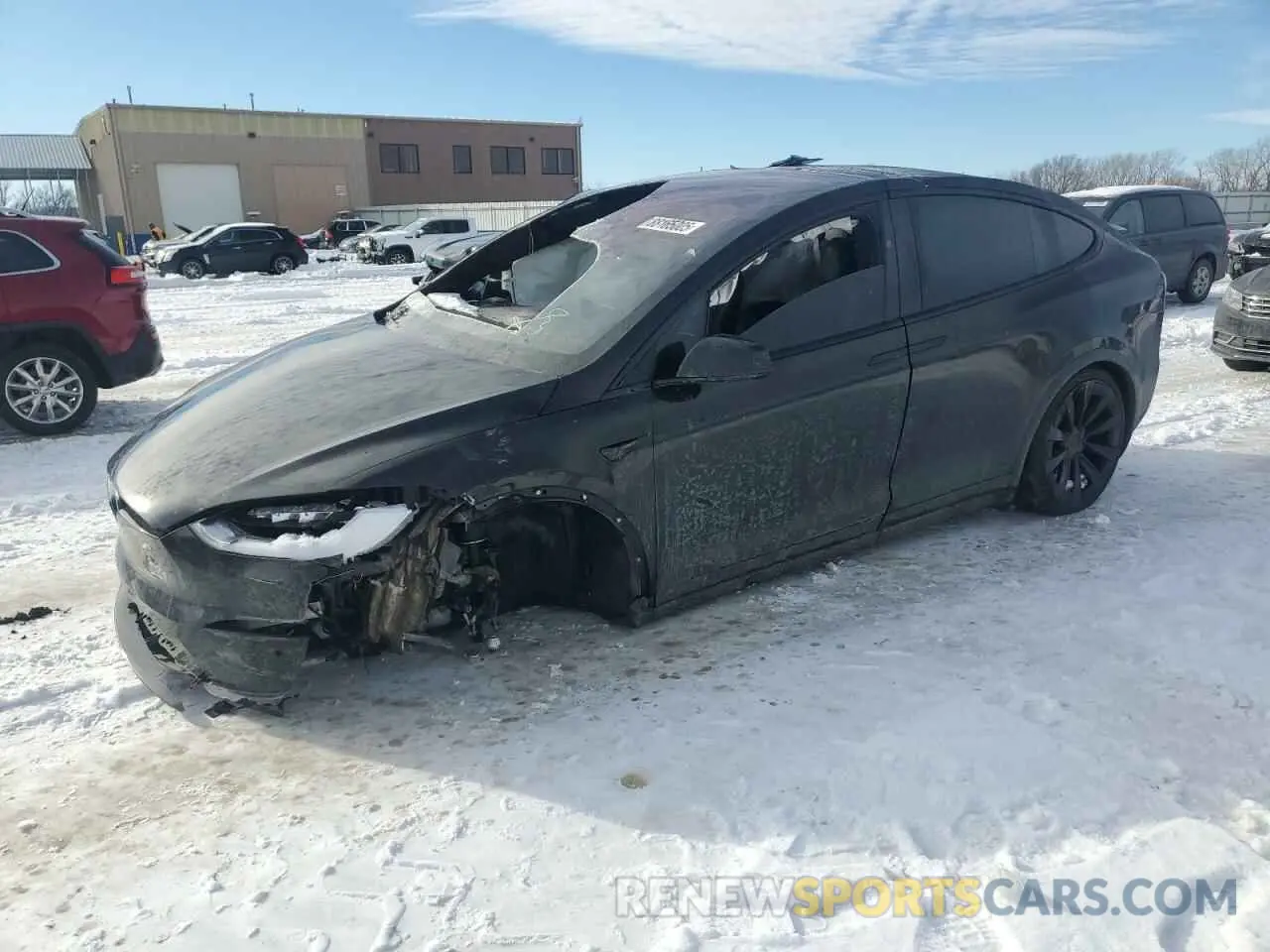 1 Photograph of a damaged car 7SAXCBE66NF342093 TESLA MODEL X 2022