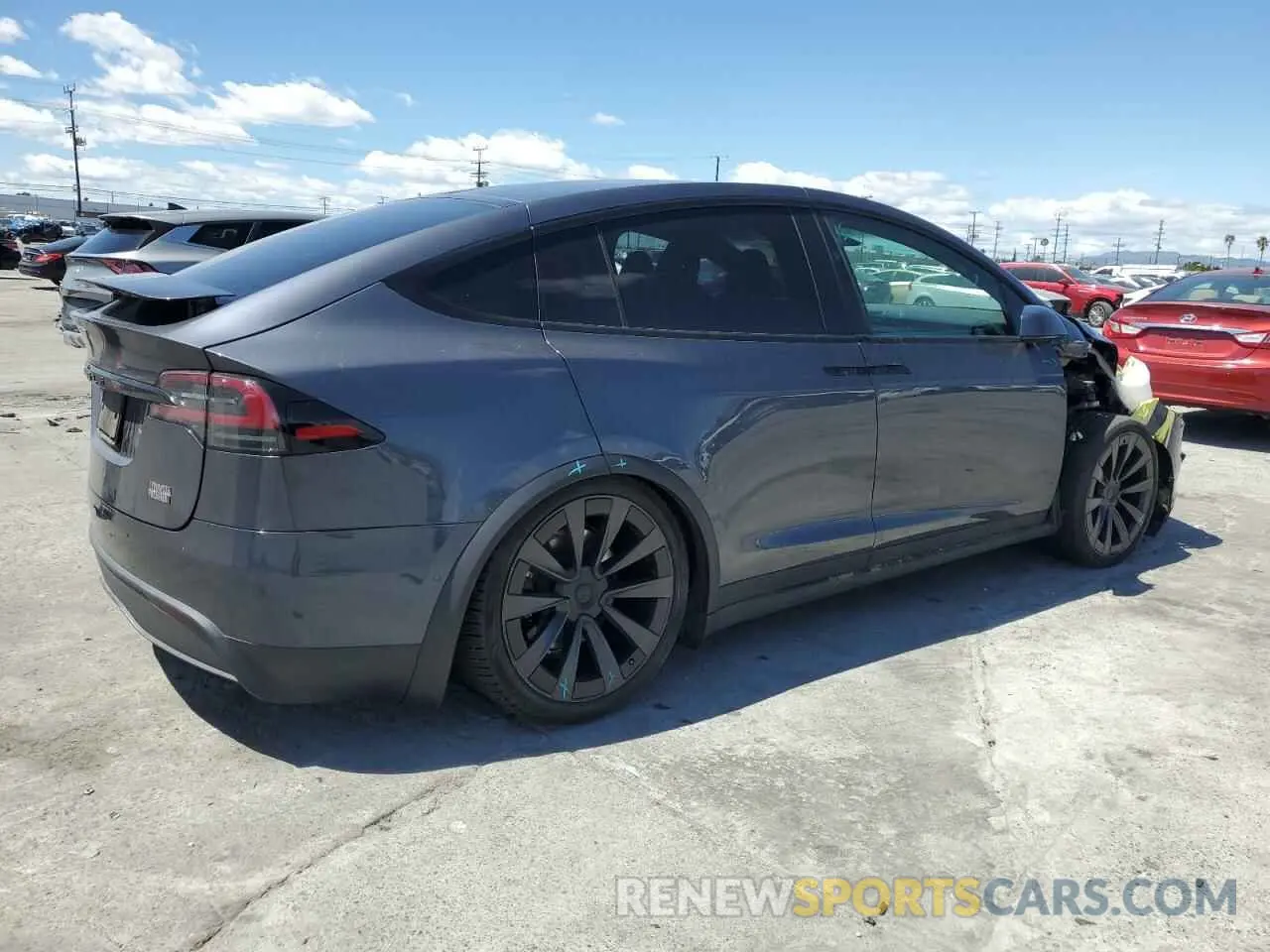 3 Фотография поврежденного автомобиля 7SAXCBE68NF362443 TESLA MODEL X 2022