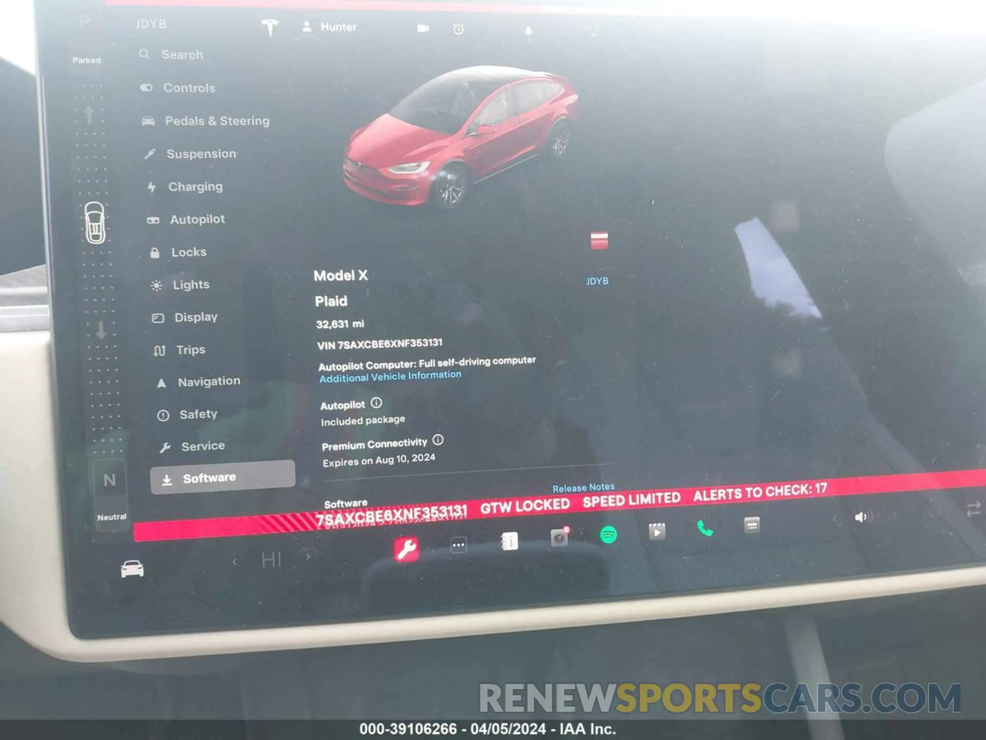 7 Photograph of a damaged car 7SAXCBE6XNF353131 TESLA MODEL X 2022