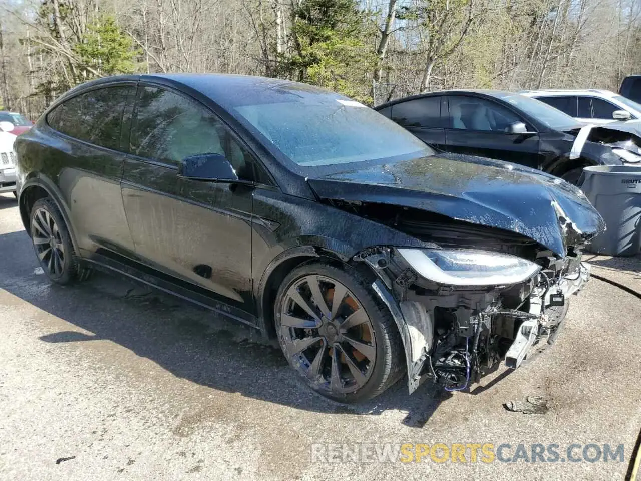 4 Фотография поврежденного автомобиля 7SAXCDE51NF346197 TESLA MODEL X 2022