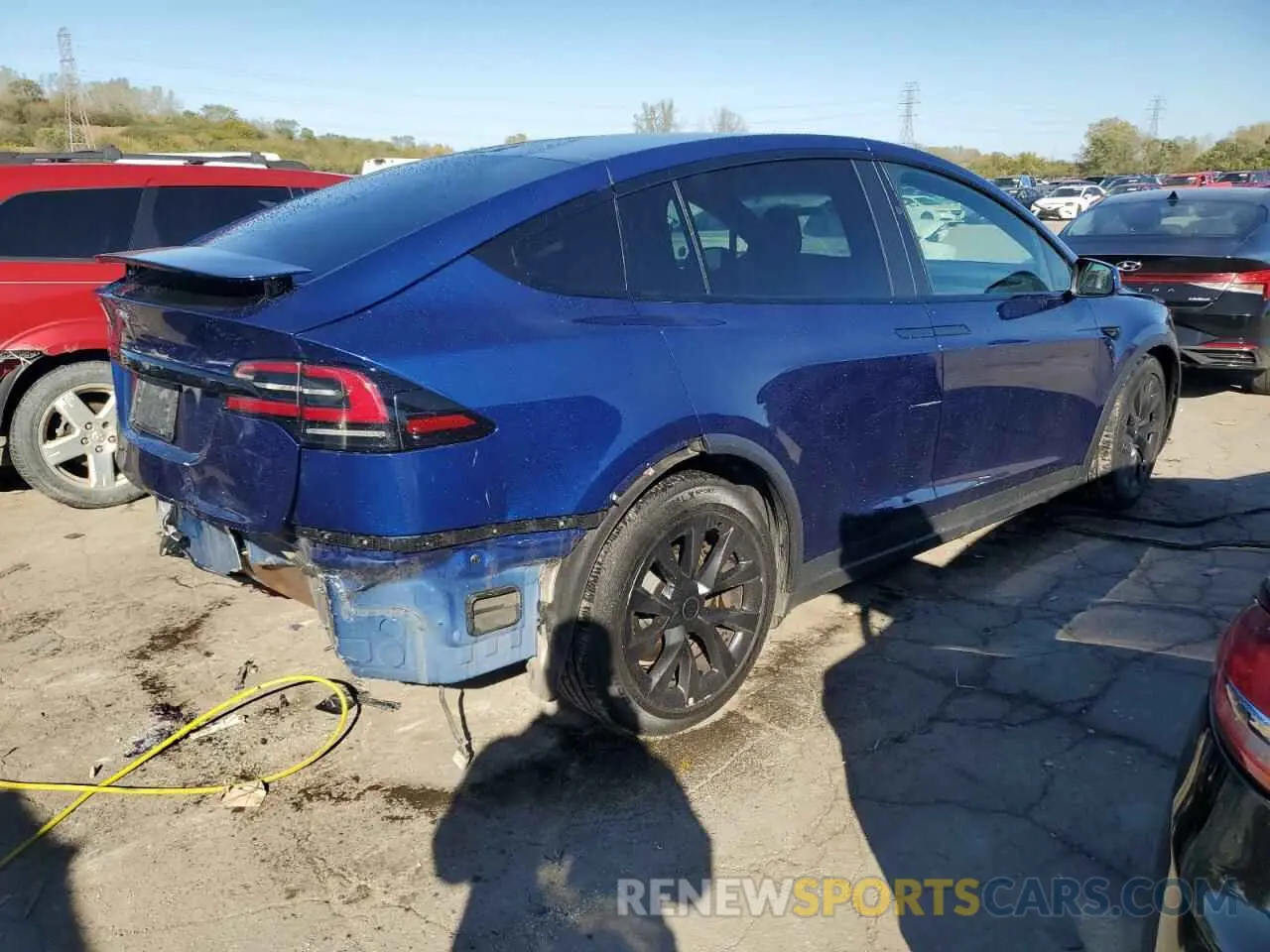 3 Photograph of a damaged car 7SAXCDE57NF336967 TESLA MODEL X 2022