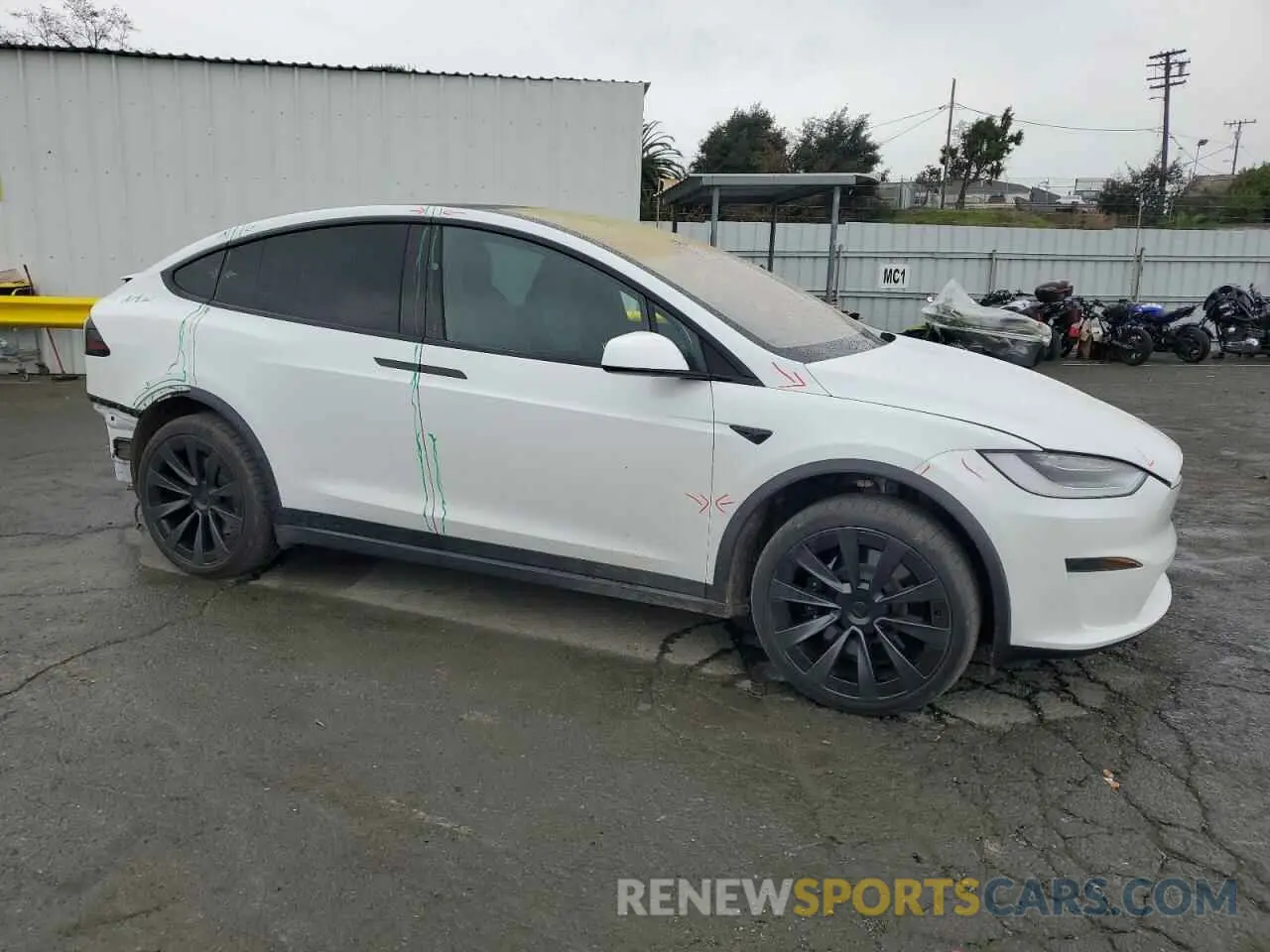 4 Фотография поврежденного автомобиля 7SAXCDE57NF338654 TESLA MODEL X 2022