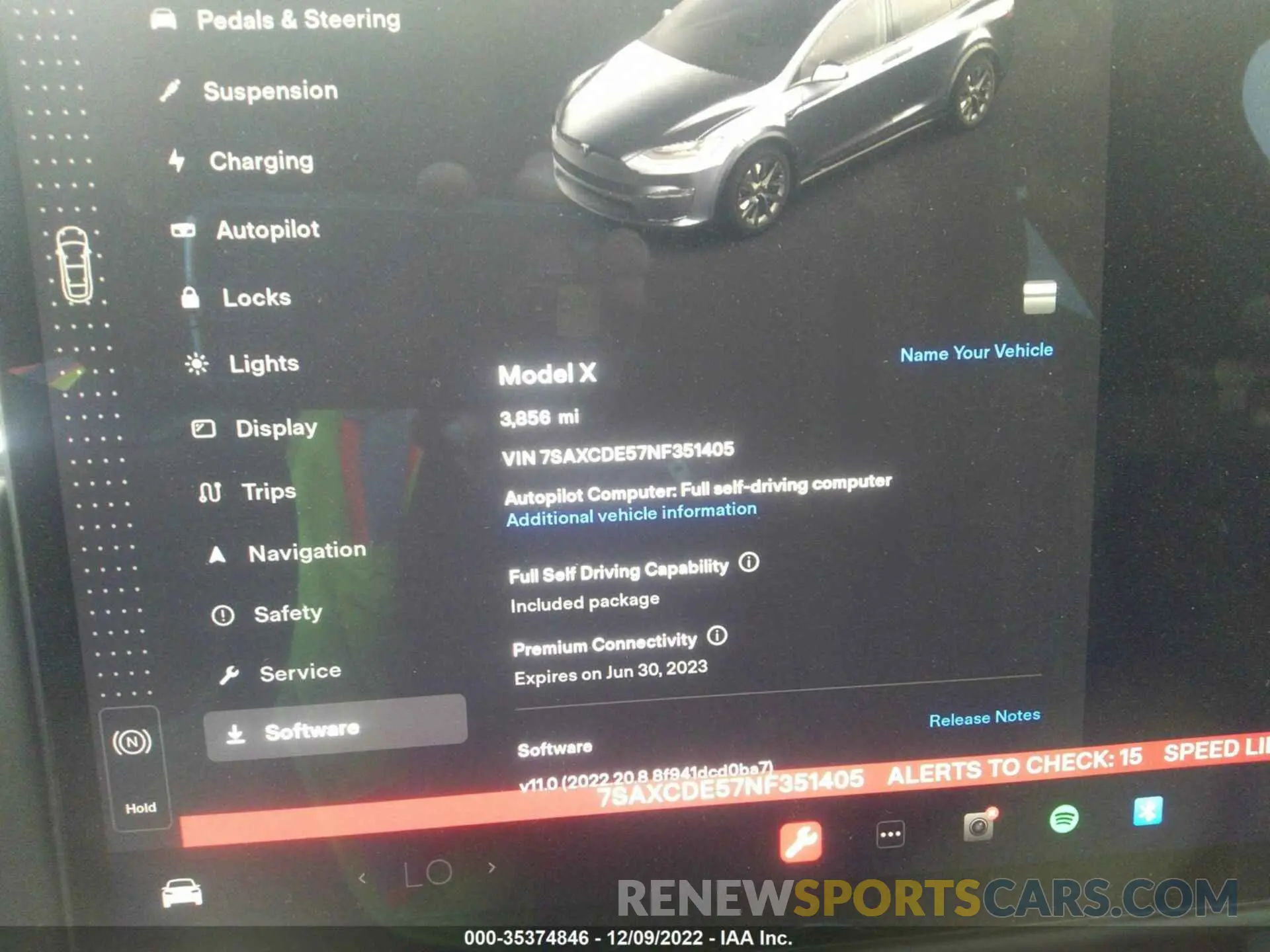 7 Photograph of a damaged car 7SAXCDE57NF351405 TESLA MODEL X 2022