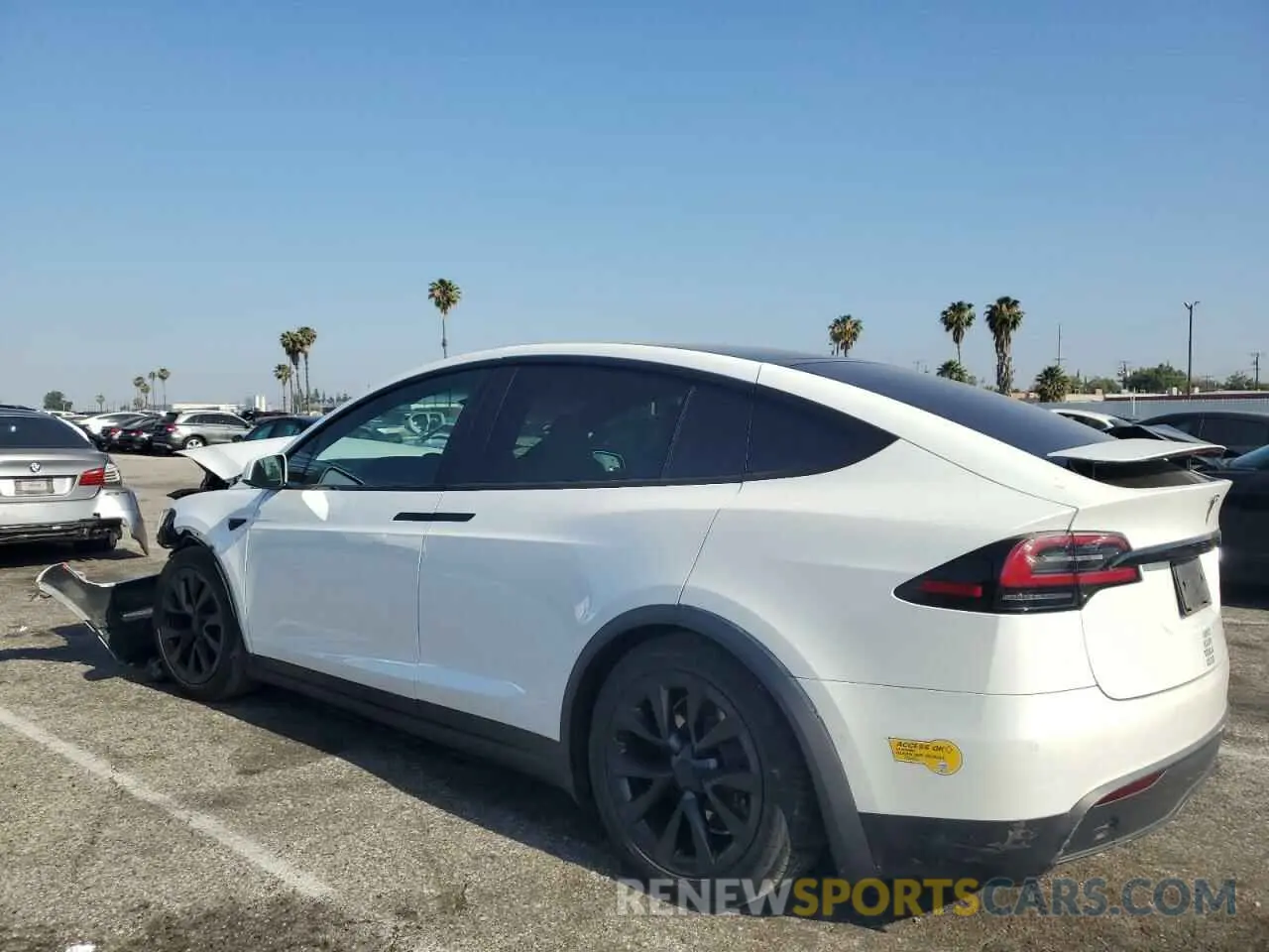 2 Фотография поврежденного автомобиля 7SAXCDE5XNF342519 TESLA MODEL X 2022