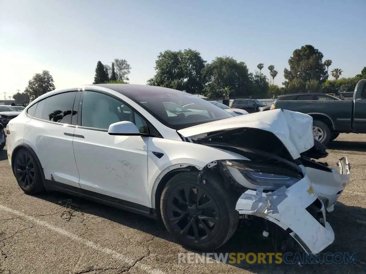 4 Фотография поврежденного автомобиля 7SAXCDE5XNF342519 TESLA MODEL X 2022