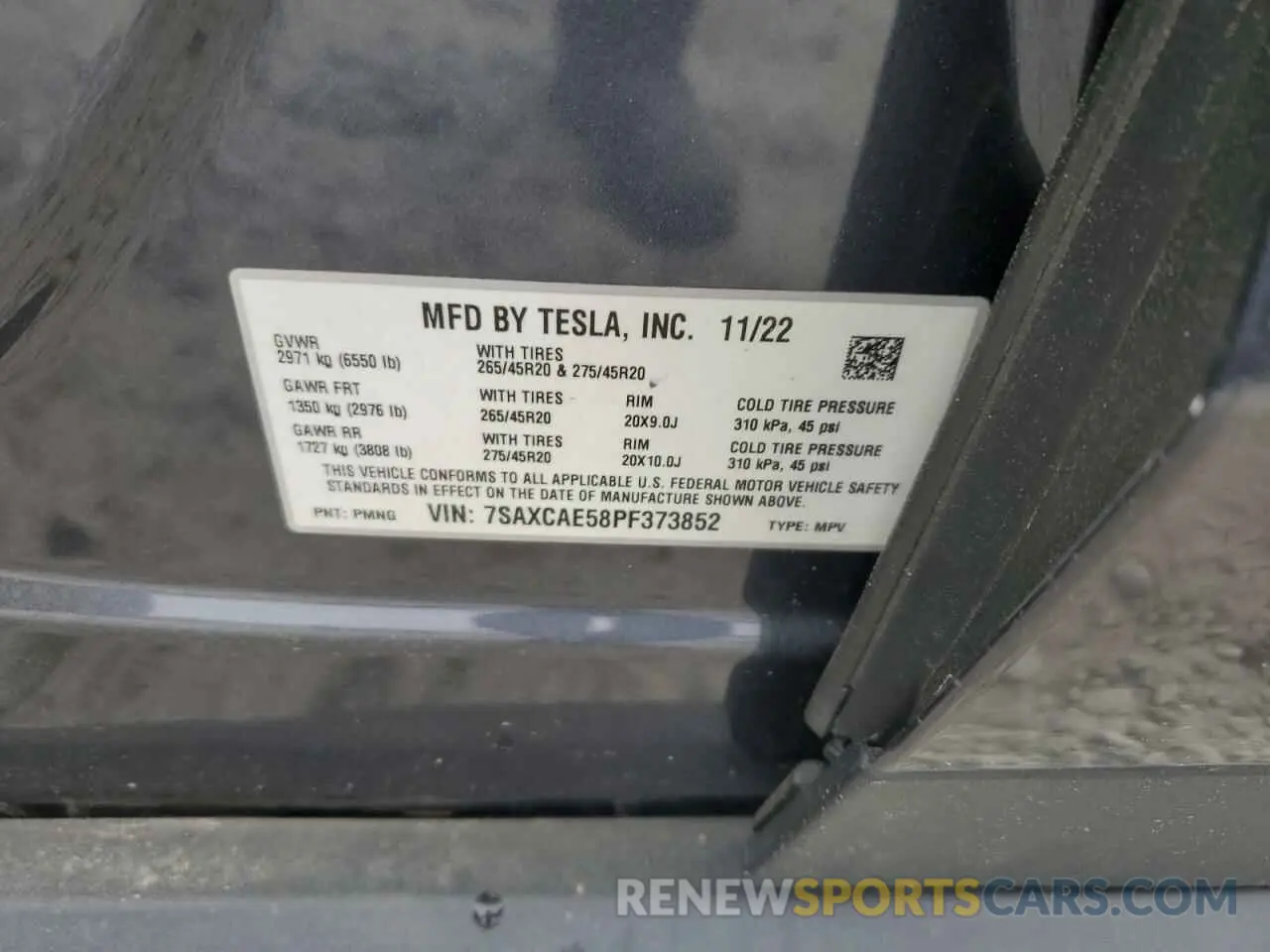 12 Фотография поврежденного автомобиля 7SAXCAE58PF373852 TESLA MODEL X 2023