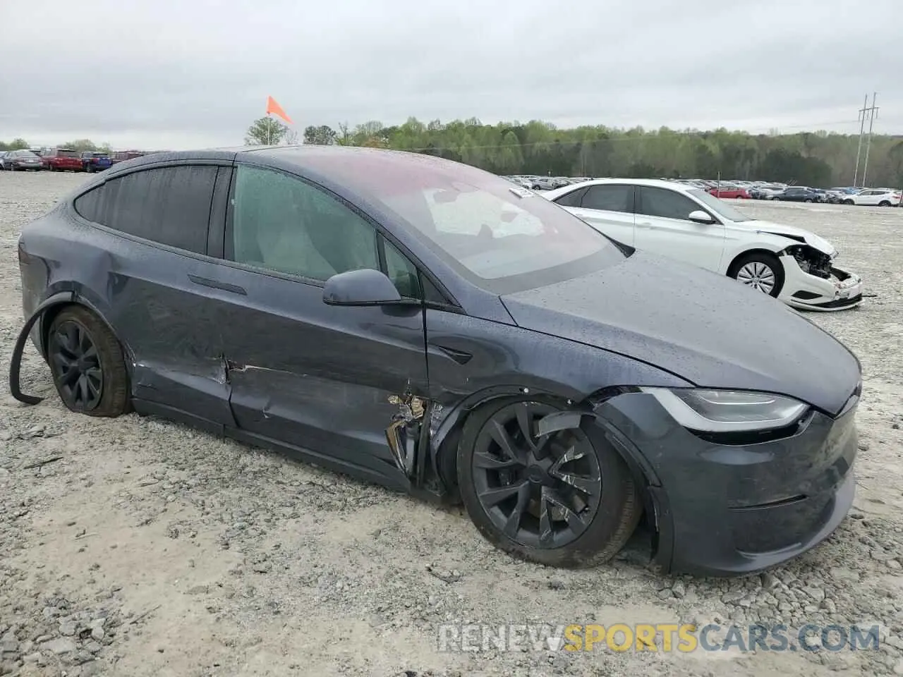 4 Фотография поврежденного автомобиля 7SAXCAE58PF373852 TESLA MODEL X 2023