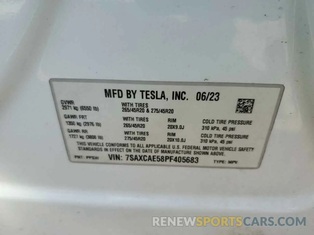 13 Фотография поврежденного автомобиля 7SAXCAE58PF405683 TESLA MODEL X 2023