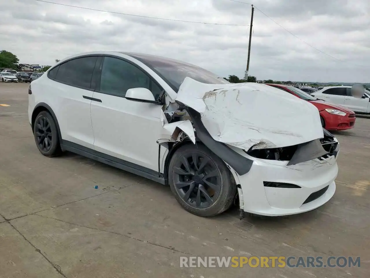 4 Фотография поврежденного автомобиля 7SAXCBE51PF377652 TESLA MODEL X 2023