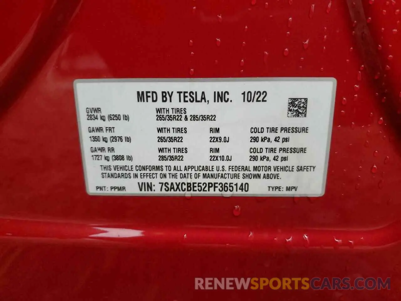 14 Фотография поврежденного автомобиля 7SAXCBE52PF365140 TESLA MODEL X 2023