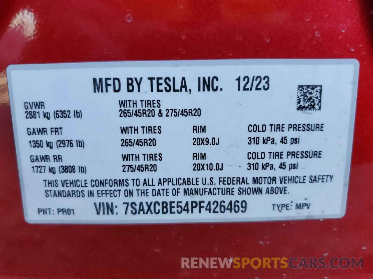 13 Фотография поврежденного автомобиля 7SAXCBE54PF426469 TESLA MODEL X 2023