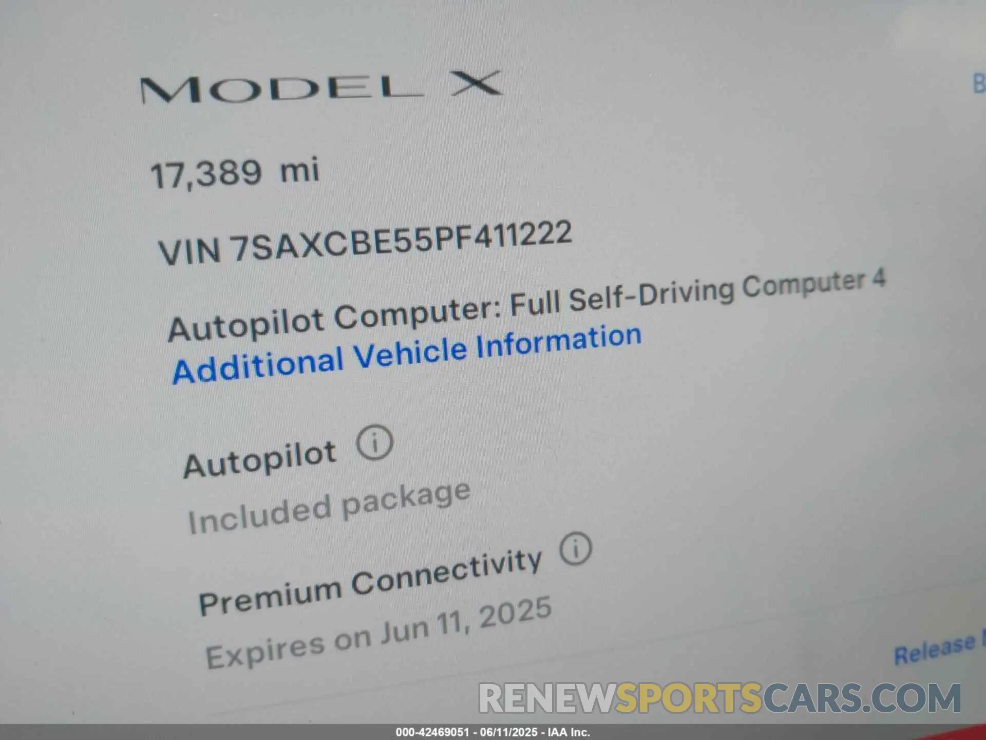 15 Photograph of a damaged car 7SAXCBE55PF411222 TESLA MODEL X 2023
