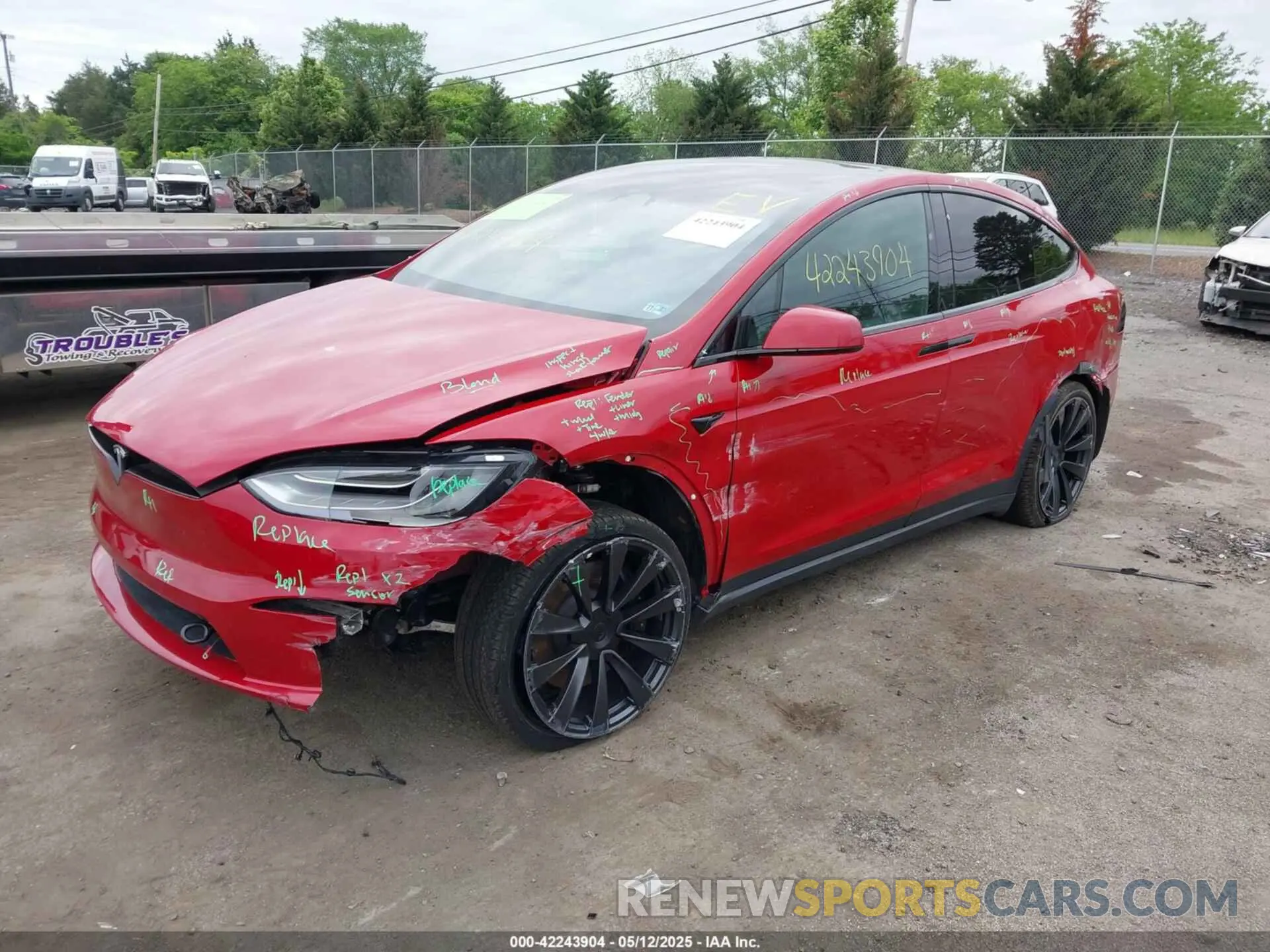 2 Photograph of a damaged car 7SAXCBE56PF368087 TESLA MODEL X 2023