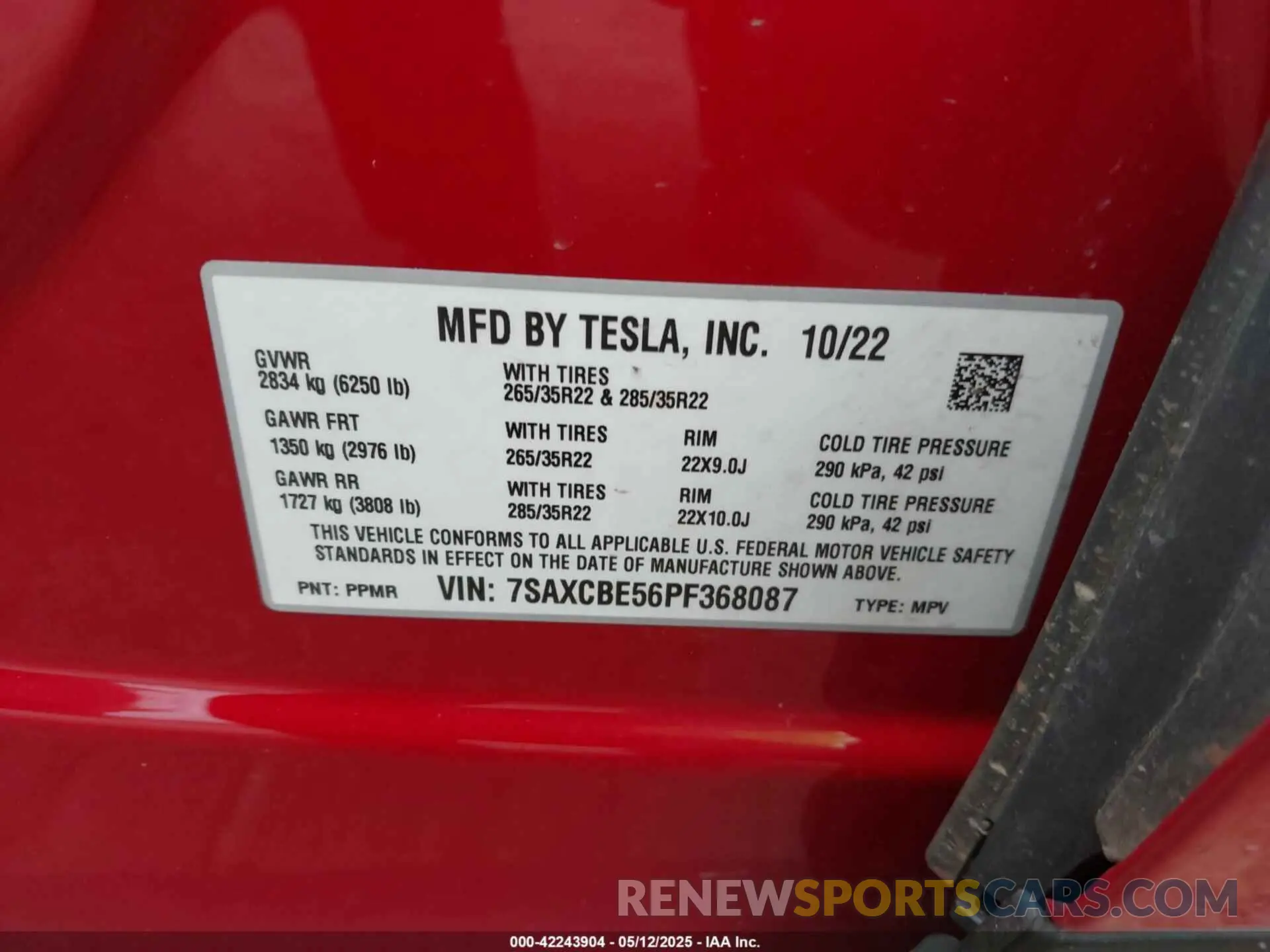 9 Photograph of a damaged car 7SAXCBE56PF368087 TESLA MODEL X 2023