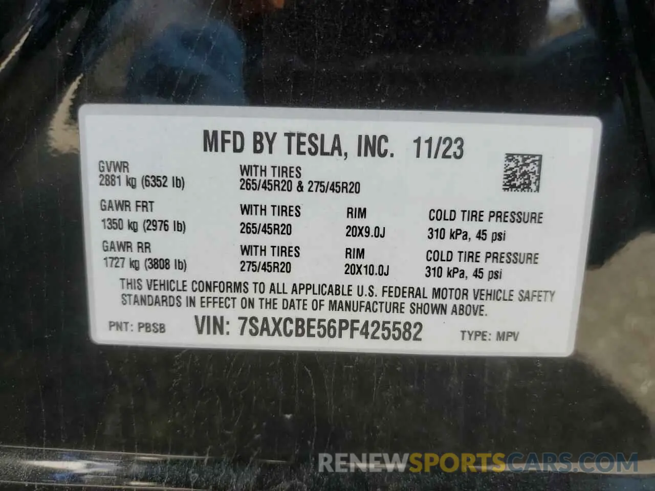 15 Фотография поврежденного автомобиля 7SAXCBE56PF425582 TESLA MODEL X 2023