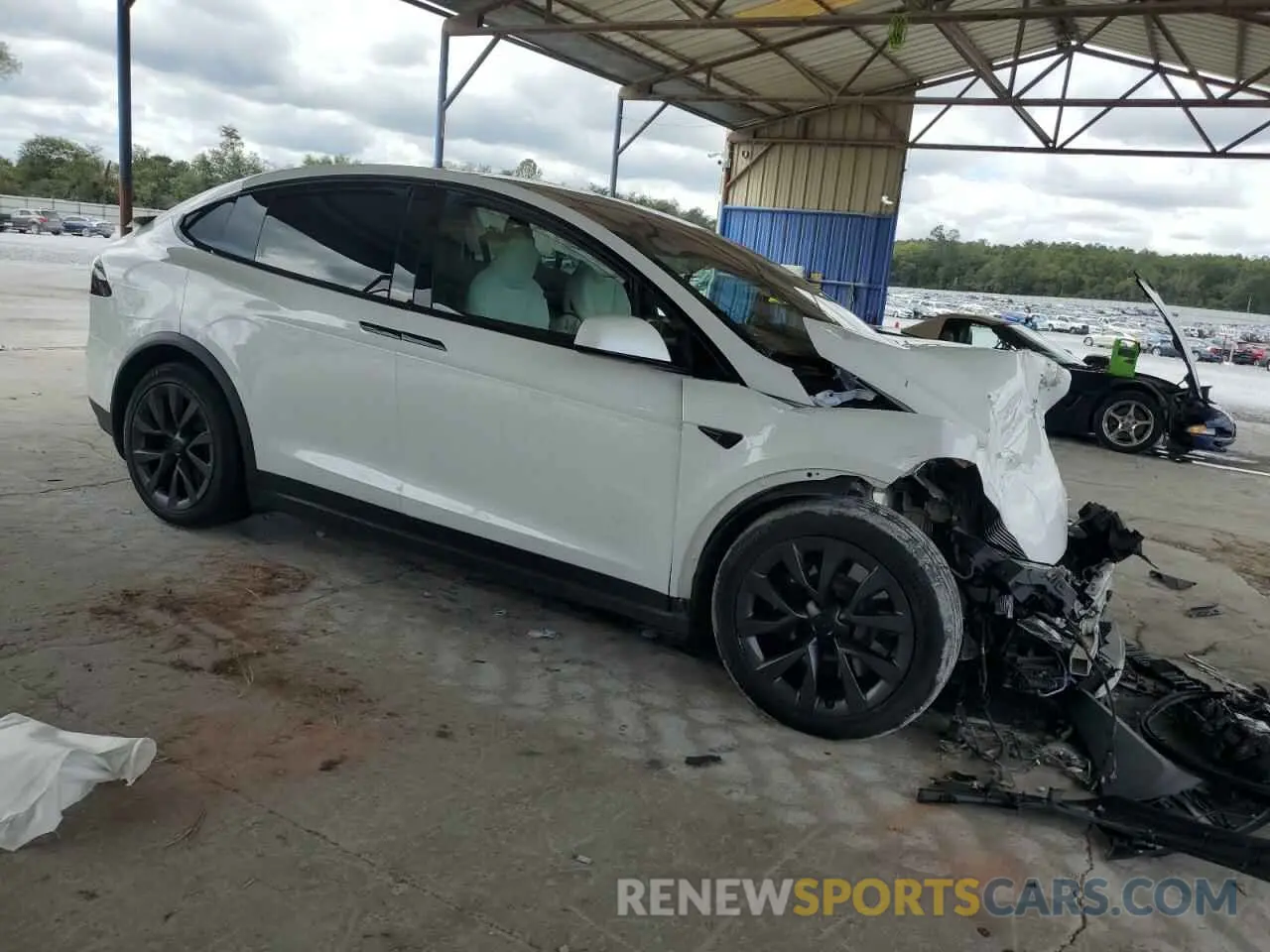 4 Фотография поврежденного автомобиля 7SAXCBE5XPF378671 TESLA MODEL X 2023