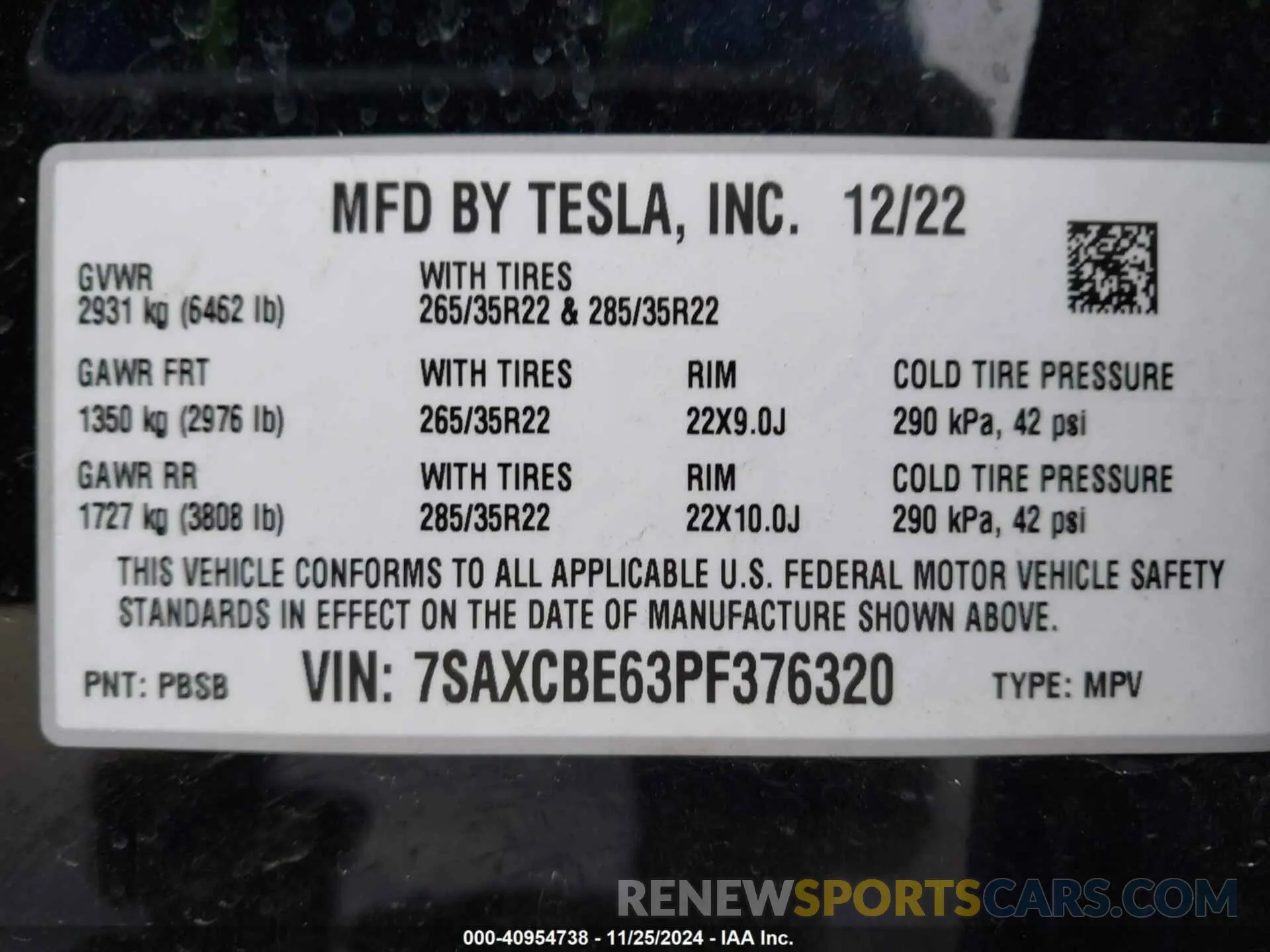 9 Photograph of a damaged car 7SAXCBE63PF376320 TESLA MODEL X 2023