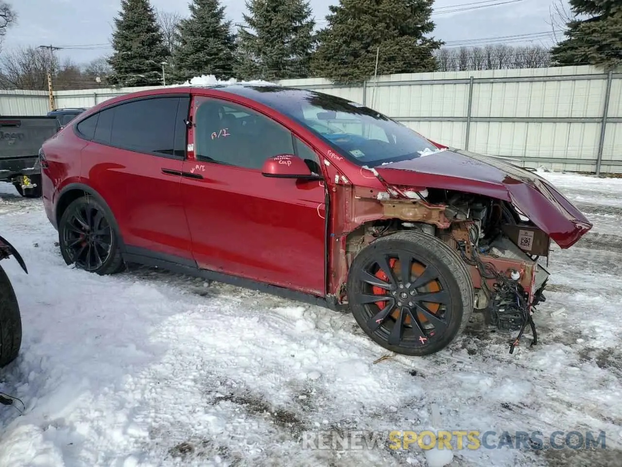 4 Photograph of a damaged car 7SAXCBE63PF391027 TESLA MODEL X 2023