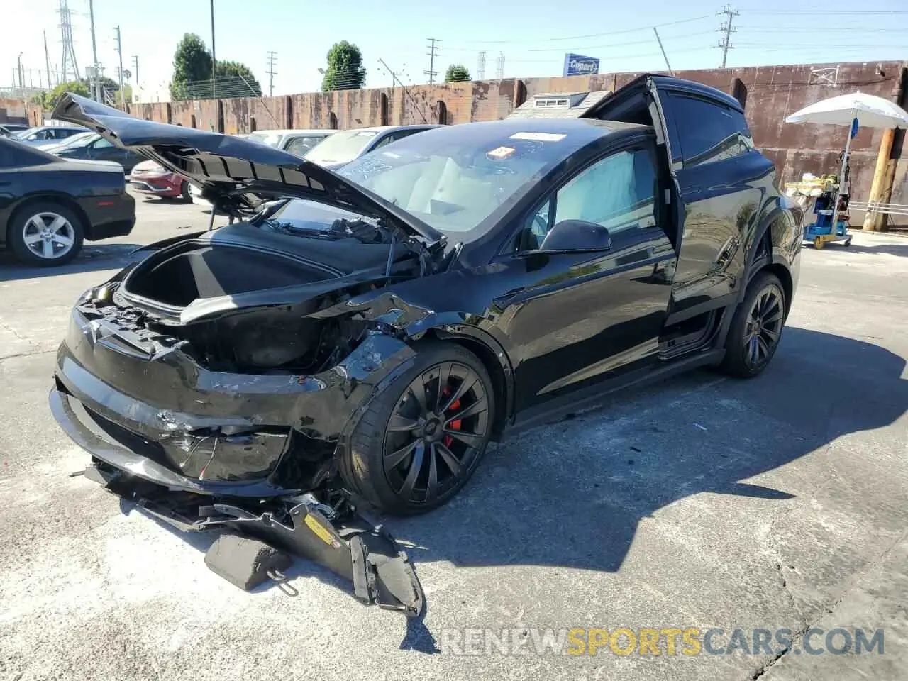 1 Photograph of a damaged car 7SAXCBE63PF401720 TESLA MODEL X 2023