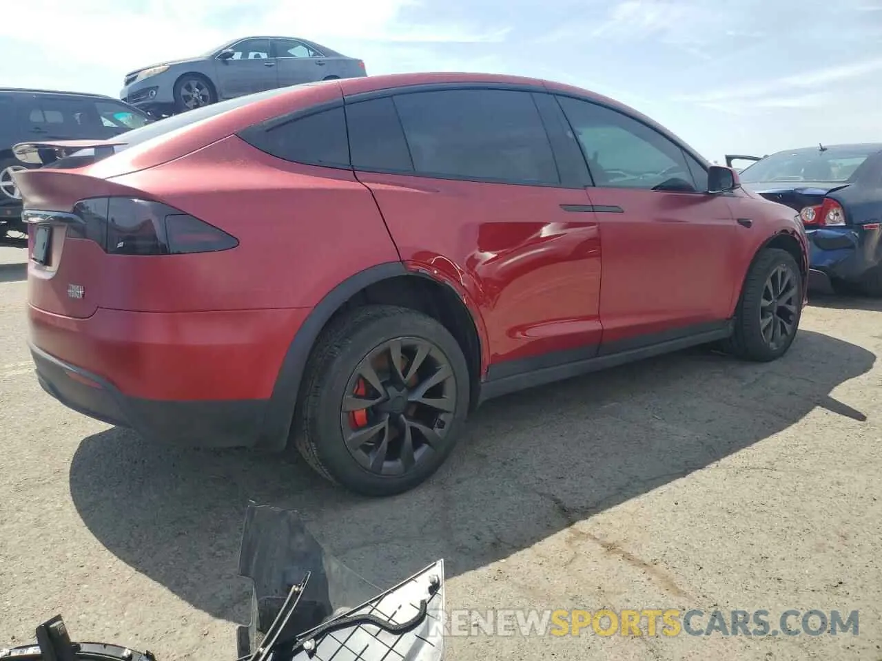 3 Фотография поврежденного автомобиля 7SAXCBE66PF427020 TESLA MODEL X 2023
