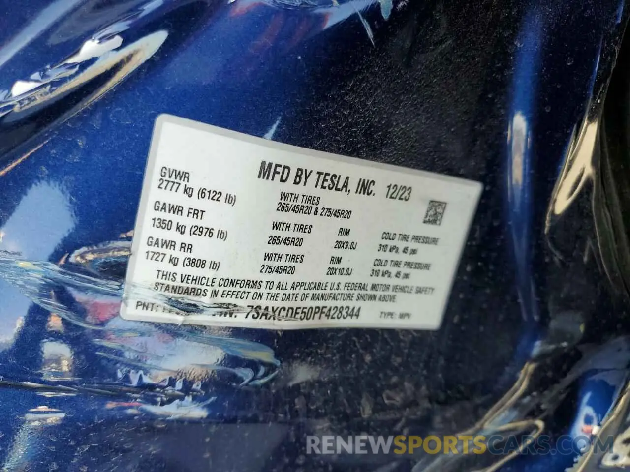 13 Photograph of a damaged car 7SAXCDE50PF428344 TESLA MODEL X 2023