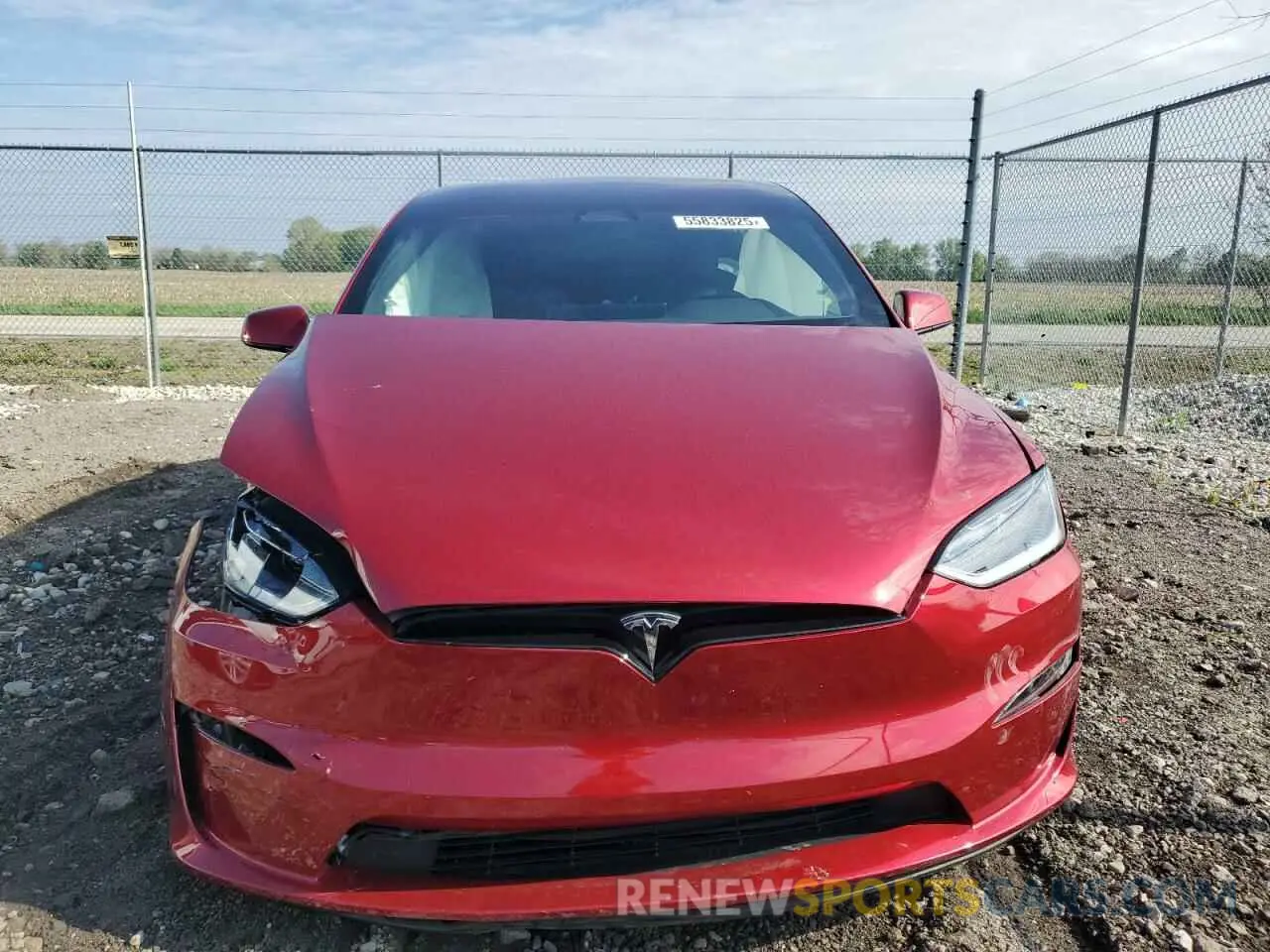 5 Фотография поврежденного автомобиля 7SAXCDE52PF431276 TESLA MODEL X 2023