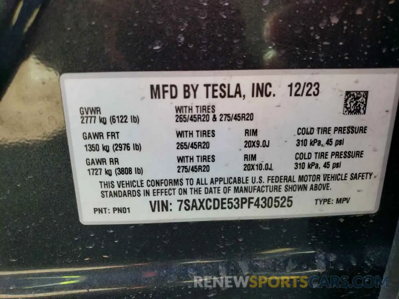 14 Photograph of a damaged car 7SAXCDE53PF430525 TESLA MODEL X 2023