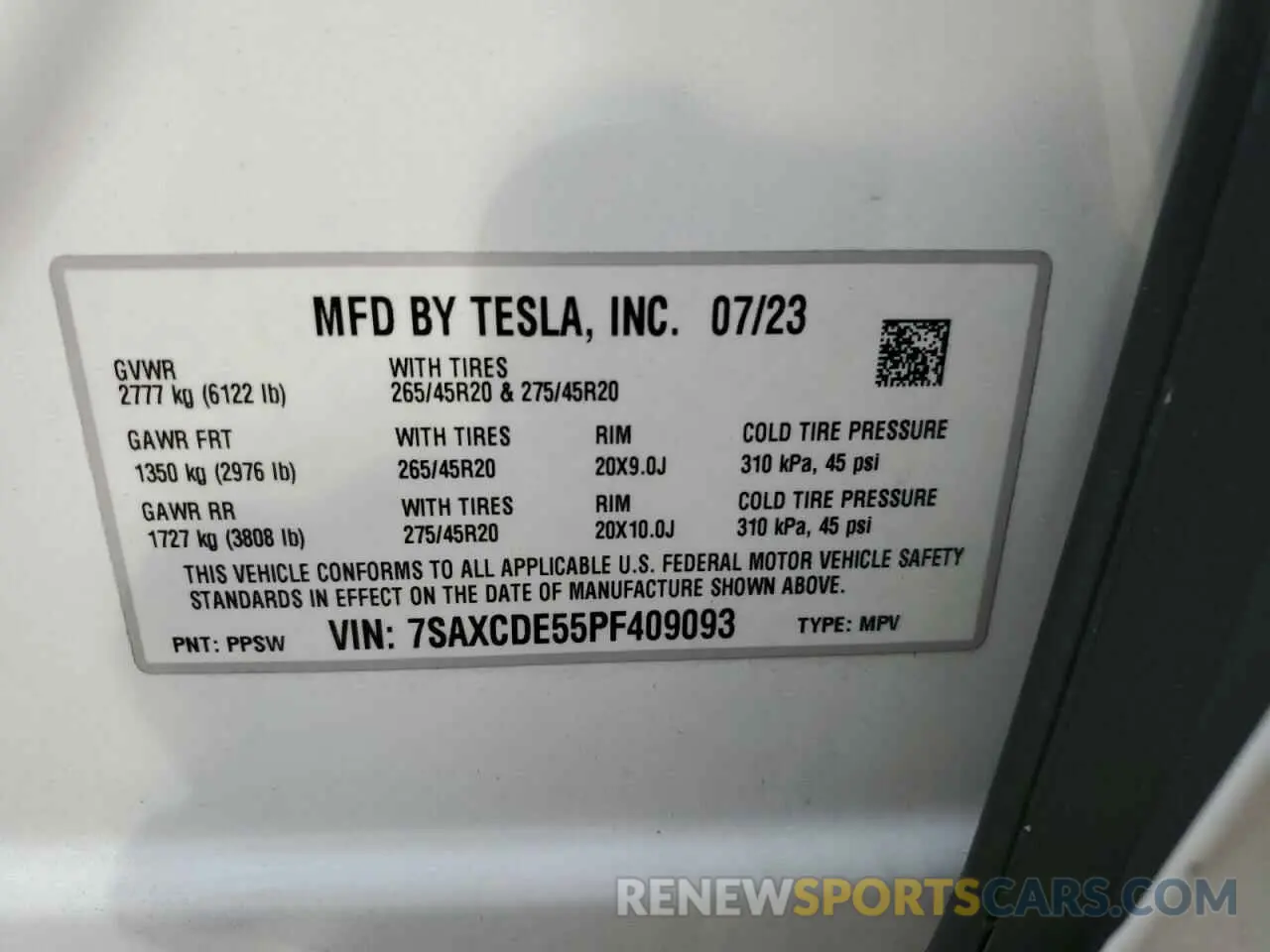 14 Фотография поврежденного автомобиля 7SAXCDE55PF409093 TESLA MODEL X 2023