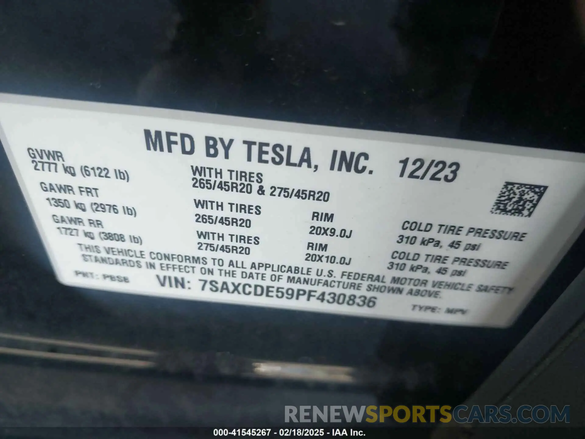 9 Photograph of a damaged car 7SAXCDE59PF430836 TESLA MODEL X 2023
