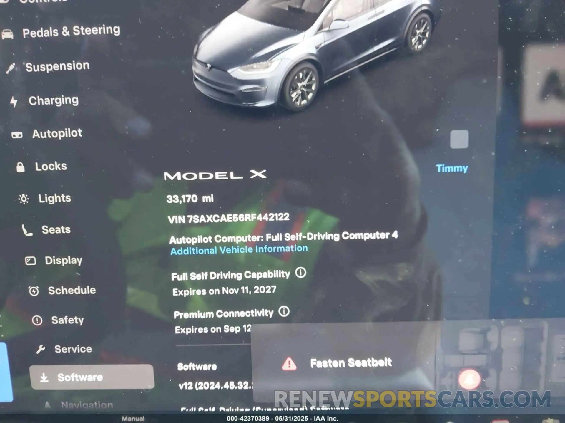 7 Photograph of a damaged car 7SAXCAE56RF442122 TESLA MODEL X 2024