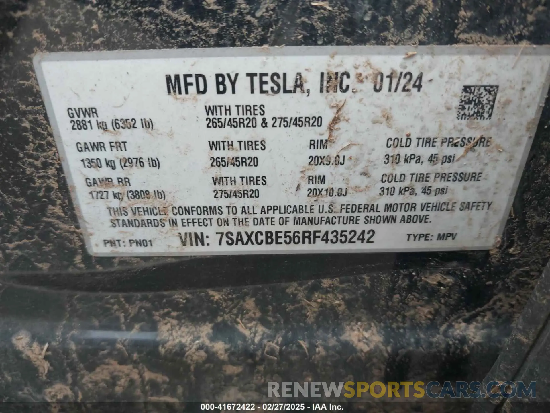 9 Photograph of a damaged car 7SAXCBE56RF435242 TESLA MODEL X 2024
