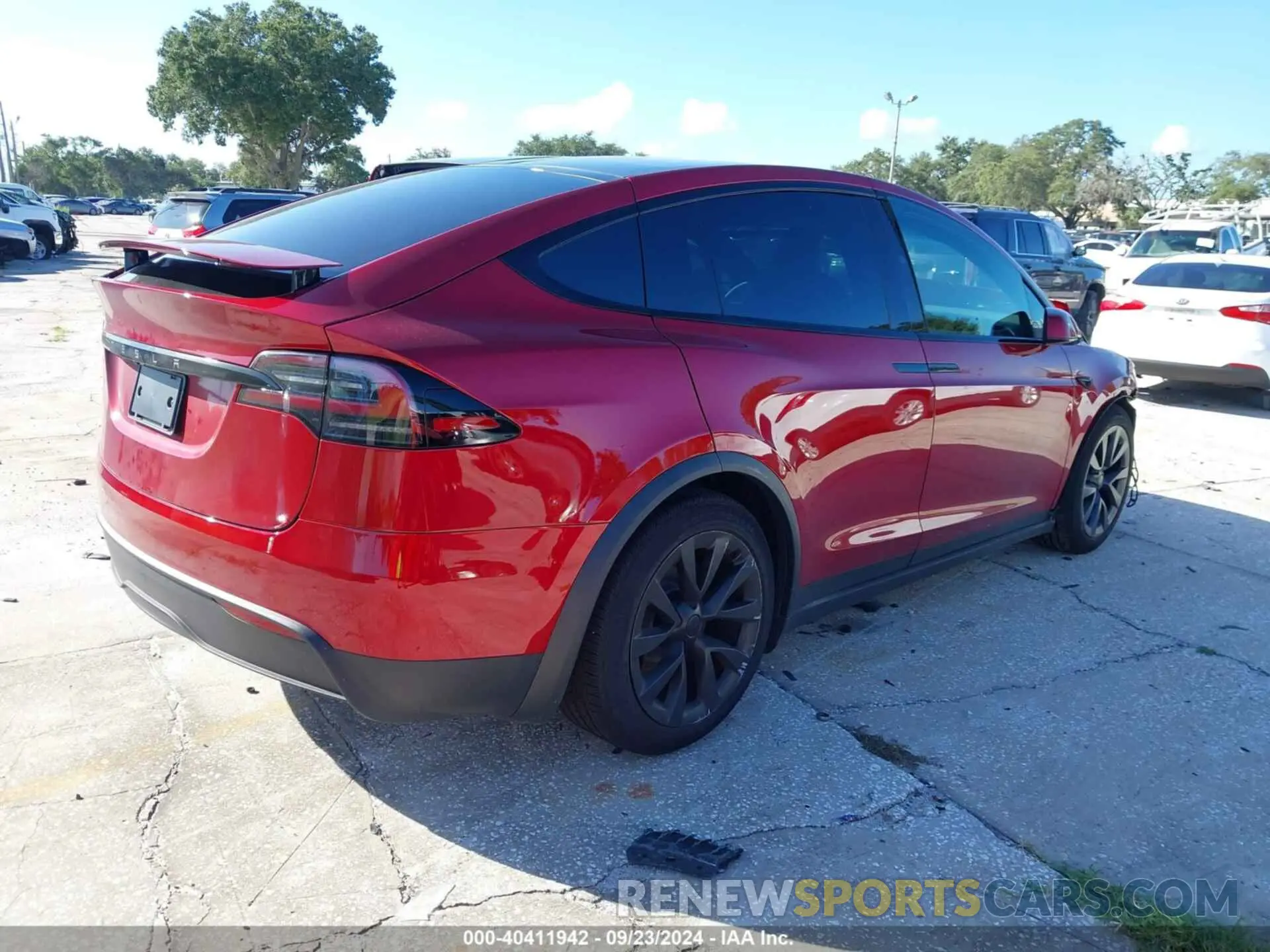 4 Фотография поврежденного автомобиля 7SAXCBE5XRF437477 TESLA MODEL X 2024