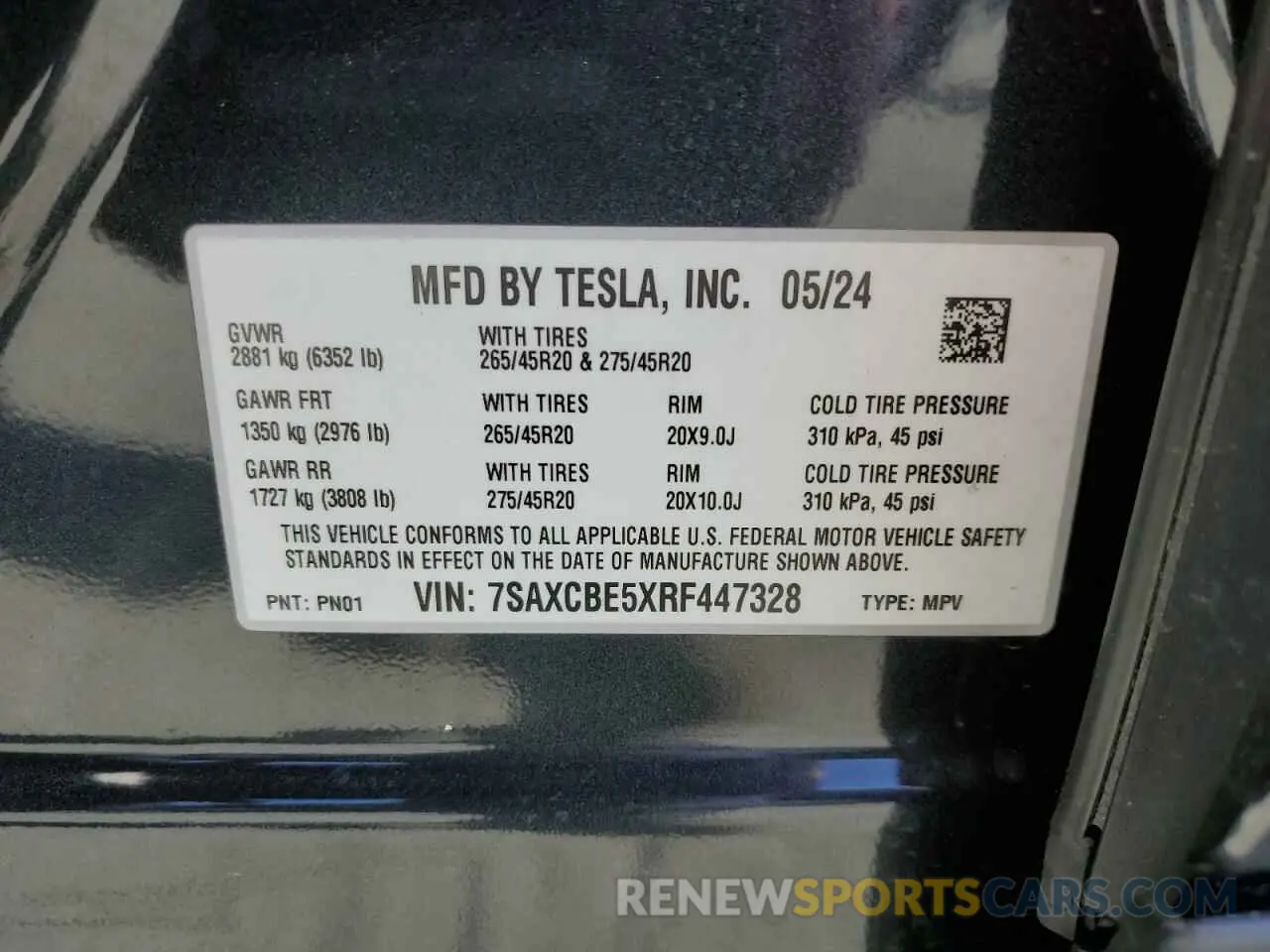 13 Фотография поврежденного автомобиля 7SAXCBE5XRF447328 TESLA MODEL X 2024